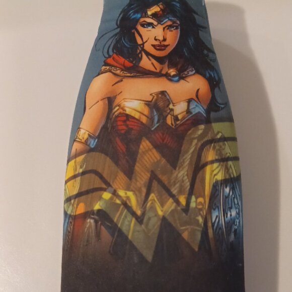 SuperHeros Blue Wonderman Supergirl Tall Can Koozie with Zipper - Picture 2 of 2